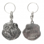 Griffon Bruxellois, Brussels Griffon I - Silver-plated dog pendant, handbag decoration, backpack pendant by Art-Dog brand