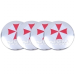 4tk/komplekt 56,5mm 2,2'' Biohazard Resident Evil Umbrella Corporation logo Autode autom&auml;rk Ratta keskosa rummukorgi kleebised must