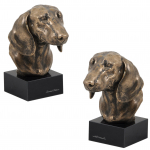 Dachshund - Dog statue, bust on stone base, sculpture, trophy for dog show by Art-Dog brand