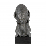 Bedlington Terrier, Rothbury Terrier, Rodbery Terrier - figurine on marble, covered with silver metal, handmade, brand Art-Dog