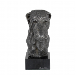 Deerhound, Scottish Deerhound - figurine on marble, covered with silver metal, handmade, brand Art-Dog
