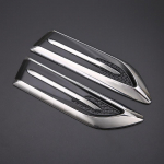 2 tk/partii 3D-kleebis Autokapoti kroomv&otilde;re Hai l&otilde;puse simulatsioon &Otilde;huvoolu Ventilatsioon Automaatne v&auml;liskaunistus Kroomitud stiilikleebised