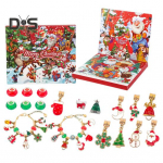 J&otilde;ulude loenduskalender k&auml;ev&otilde;ru valmistamise komplekt t&uuml;drukutele DIY ehete helmeste amulettide komplekt 24-p&auml;evane j&otilde;ulukink lastele teismelistele A