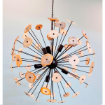 Looduslik ahhaatkivi Premium l&uuml;hter 8 tulega Orgaaniline ilu Kunstiline laerippvalgusti l&uuml;hter 22" Diameter must