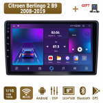 Android Carplay autoraadio Citroen Berlingo 2 B9 2008-2019 multimeediapleieri ja peakomplekti stereo, GPS-navigatsiooniga, Bluetooth, WIFI, 4+64GB 1+16GB