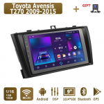 Android Carplay Autoraadio Toyota Avensis T270 2009-2015 jaoks Multimeediapleier Peak Unit Stereo GPS-navigatsioon BT WIFI 4+64GB 2+32GB