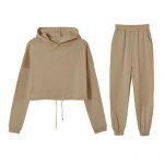 2 tk/komplekt naiste top p&uuml;kste komplekt kapuutsiga pikkade varrukatega, n&ouml;&ouml;riga all&auml;&auml;rega kapuuts S khaki