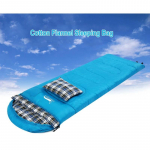 Flanellist magamiskott padjaga t&auml;iskasvanutele ja lastele talveks telkimiseks pehme ja soe voodriga matkakott 220*80CM