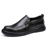 100% Ehtne Nahk &Auml;rip&uuml;ksid Lamedad Slip-on Lehma Nahk Meeste Vabaaja Jalan&otilde;ud Br&auml;nd Meeste Jalatsid Loafers Must Pruun D039 6.5 gray