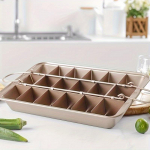 1 tk, Brownie koogipann jagajatega, mini p&auml;tsipann, kleepumatu kandiline muffinipann, blondid k&uuml;psetised, k&uuml;psetusvahendid, ahju jaoks, k&ouml;&ouml;gitarvikud