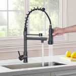 Mattmust 2-suunaline kaubanduslik k&ouml;&ouml;givalamu kraan Allat&otilde;mmatav pihusti segisti kraan must