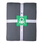 Tekk - BENETTON - CASA BENETTON - 100% Puuvill - 200 g/m2 - Tumehall - 140x190 cm hall