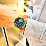 Vaata Meeste K&otilde;rge kvaliteediga Kena Trend Veekindel Tourbillon Automaatne Mehaaniline Kell Meeste Veekindel Helendav