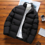 Parka jope meeste s&uuml;gistalvine puuvillane polsterdatud soe paksendatud meestemoodne krae riided puhvis mantlid noortele L must