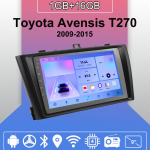 Auto raadio Android Auto Carplay Toyota Avensis T270 2009-2015 jaoks Multimeediam&auml;ngija Peaseade Stereo GPS Navigatsioon BT WIFI 1+16GB 1+16GB
