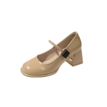 Moodsad k&otilde;rged kontsad Naistele 2024 Uus Korea stiil Terava ninaga Madala dekolteega Paks konts Moodsad kingad Sapatos De Mujer mary jane kingad 35 parkkoor