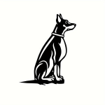 1 tk metallist Dobermani siluetiga kutsikam&auml;rk maal&auml;hedane v&auml;likaunistus Stiilne kodu- ja aiakaunistus T&auml;iuslik kodune kingitus must