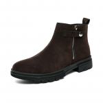 Chelsea saapad Lehma seemisnahk Meeste pahkluusaapad Moetrend Mees &Auml;rikasutusse Kantavad Pealepandavad K&otilde;rgust suurendav tald K&uuml;lgmine lukuga 42 pruun