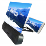 10-tolline 3D-ekraani suurendaja Bluetooth-k&otilde;lariga, filmiv&otilde;imendi IOS-i ja Androidi telefonidele, t&ouml;&ouml;riistad, tarvikud 215x186x28mm WWO must