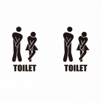2 tk Loomingulised naljakad WC-seina/ukse kleebised Vannitoakaunistus Vin&uuml;&uuml;l Kodukaunistused Kleebised Veekindel plakat Tapeet seinal
