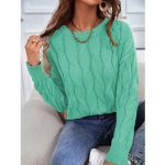 Naiste kudumid, tross, kootud kampsun, s&uuml;gisene &uuml;mmargune kaelus, pikkade varrukatega pullover, naiste talv vabaaja kampsun S sinine