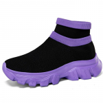 Unisex tossud Hingavad K&otilde;rge Elastusega Sokid Paksu P&otilde;hjaga K&otilde;rgendavad Spordijalatsid Naiste Kingad 38 lilla/must