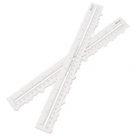 KWtrio metallist paberist rebimise joonlaud k&auml;sit&ouml;&ouml;na 30 cm11 tolli m&otilde;&otilde;tmisjoonistuste l&otilde;ikelaua jaoks valge