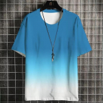 Suvine meeste T-s&auml;rk 3D gradienttr&uuml;kimustriga Lihtne trendikas klassikaline t&auml;navastiil Disainer meeste riided Vabaaja k&otilde;rge kvaliteediga topp S