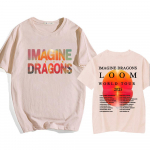 Imagine Dragons Loom Tour 2025 T-s&auml;rk l&uuml;hikeste varrukatega puuvillased meeste/naiste s&auml;rgid, kvaliteetsed pehmed unisex t&auml;navar&otilde;ivad, hip-hop mood M