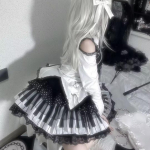 Punk Piano Key Polka Dot pits seelik Gothic Lolita Cake seelik Fairy naiste l&uuml;hike seelik M