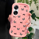 V&auml;rvitud muster Big Wave Edge pehme silikoon materjal Macaron telefoni &uuml;mbris p&otilde;rutuskindel kaitsev kummist &uuml;mbris OPPO Reno Realme jaoks OPPO A74 must