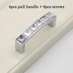 4tk kapinupud, riistvara kapi sahtli t&otilde;mmitsad, h&otilde;bedased m&ouml;&ouml;blit&otilde;mbed, kappide, kappide, kummutite, sahtlite jaoks, kruvidega, kolm suurust Hole distance 6.4cm valge