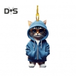 Kahem&otilde;&otilde;tmeline rippuv rippuv ehispael koos kaelapaelaga Lihtne riputada Dekoratiivne auto tahavaatepeegli ripats, akr&uuml;&uuml;lkaunistus Cat