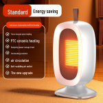 2024 Kompakt Lauaarvuti Ventilaatork&uuml;tteseade Kodu ja Kontori jaoks - Kiire Kuumutamine, Ideaalne V&auml;ikestesse Ruumidesse Standard Edition valge