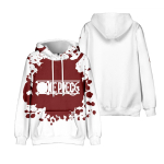 ONE PIECE Anime Hoodie Tie Dye Hoodie Streetwear Monkey D. Luffy kapuutsiga dressipluus Mehed, naised, Cosplay Sport XXS punane