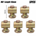 5 tk M8 kruvikinnitused auto modifitseerimise tarvikud universaalsed nikeldatud terasest lamepeaga kruvimutri komplekt riistvaratarvikud