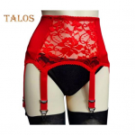 Naiste sukapael 6 k&uuml;&uuml;nega &otilde;&otilde;nsad l&auml;bipaistvad pits-lilletikandid k&otilde;rge v&ouml;&ouml;kohaga elastsed sukad Fixer Club Party Mesin&auml;dalate sukapael L