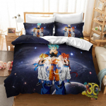 Anime Dragon-Ball Voodipesukomplekt, Anime 3D Draakoni Tekikott, Teki- ja padjakomplekt Super Saiyan voodipesukomplekt 140x210cm 2pcs