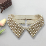 P&auml;rlkaelake Faux Krae Pitsist Alus Helmed Eemaldatav Krae Faux Naised Peoks Pruudi Kleidi Kaunistamiseks Vale Krae Nep Kraagie