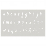 Pochoir 12 x 20 cm - Alphabet minuscule n&deg;2