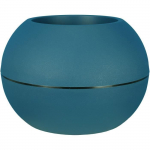Bac &agrave; fleurs rond RIVIERA GRANIT BOULE - Plastique - Diam&egrave;tre 50 cm - Bleu