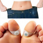 2pcs silicone anneau pied massage magn&eacute;tique orteil garder minceur ajustement perdre du poids