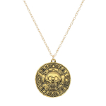 Filmitarvikud Akg Pirates Azteci kuldse v&auml;rvi m&uuml;ndikaelakee Retro kolju ripats Punk Hip Hop kaelakee