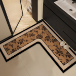 Vanaaegne L-kujuline s&uuml;damega nurgavannimatt: Vett absorbeeriv, libisemiskindel, esmaklassilised materjalid 90x90cm [Water-Absorbent Leather]