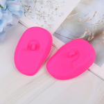 2tk korduvkasutatav silikoonist k&otilde;rvakate juuksesalongi v&auml;rvimiskaitsega k&otilde;rvaklapp roosa punane v&auml;rv