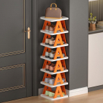 Kompakt mitmekihiline kokkupandav kingariiul: Ruumi kokkuhoidev hoiustamine esikusse v&otilde;i &uuml;hiselamusse 6 layers: 24x26x81.5 cm