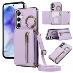 &Otilde;larihmaga kaardihoidjaga rahakott Samsung Galaxy S25 Ultra S24 S23 FE S22 S21 Plus A06 A26 A16 A36 A56 A55 A35 nahk&uuml;mbrisele Galaxy A56 5G