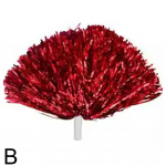 Laste Cheerleading Pom Poms k&auml;epidemega Cheer Punane Sinine T&uuml;druk Roosa Kuld Laste Pomponid Naistele R3Y6 Red-One size