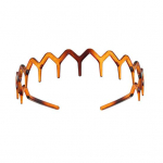 Hammastega juuksepael siksakmustriga hammaste kujuga mehed naised 90ndate stiil lainekujuline peapael Libisemiskindla haardega juuste aksessuaar pruun