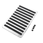 23,5 x 16 cm universaalne vaibalapp jalapedaal libisemisvastane auto p&otilde;randamatt, libisemisvastane metallist polster, auto veoauto jala kanna kulumisplaat must